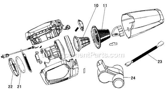 Part Location Diagram of 5140048-62 DeWALT Filter